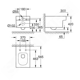 Grohe Cube Ceramic - WC suspendu, sans bride, PureGuard, blanc alpin 3924500H