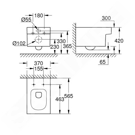 Grohe Cube Ceramic - WC suspendu, sans bride, PureGuard, blanc alpin 3924500H