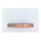 Geberit Sigma50 - Plaque de déclenchement 2 touches, blanc / or rouge 115.670.11.2