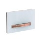 Geberit Sigma50 - Plaque de déclenchement 2 touches, blanc / or rouge 115.670.11.2