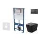 kielle Genesis - Set de bâti-support, cuvette Arkas I et abattant softclose, plaque de déclenchement Gemini I, noir brillant kielle Genesis - Set de bâti-support, cuvette Arkas I et abattant softclose, plaque de déclenchement Gemini I, noir brillant