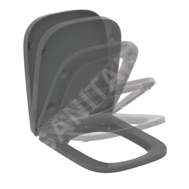 Ideal Standard i.Life B - Abattant WC wrapover, SoftClose, gris brillant T468358
