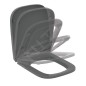 Ideal Standard i.Life B - Abattant WC wrapover, SoftClose, gris brillant T468358