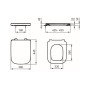 Ideal Standard i.Life B - Abattant WC wrapover, SoftClose, gris brillant T468358