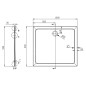 Aqualine Receveurs - Receveur de douche TECMI 1000x900x30 mm, blanc PQ10090