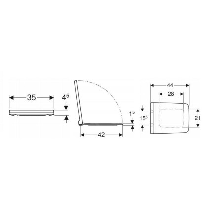 Geberit Xeno 2 - Abattant de WC, softclose, blanc 500.833.01.1