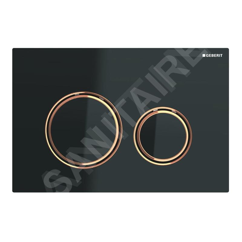 Geberit Sigma21 - Plaque de déclenchement 2 touches, noir / or rouge 115.650.SJ.1