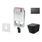kielle Genesis - Set de bâti-support, cuvette Arkas I et abattant softclose, plaque de déclenchement Gemini III, noir mat kielle Genesis - Set de bâti-support, cuvette Arkas I et abattant softclose, plaque de déclenchement Gemini III, noir mat