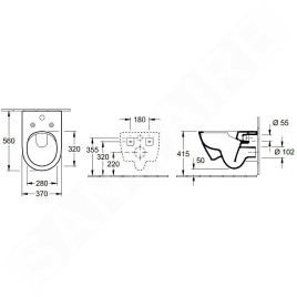 Villeroy & Boch Subway 2.0 - WC suspendu, Aquareduct, DirectFlush, fond creux, blanc alpin 5614A101