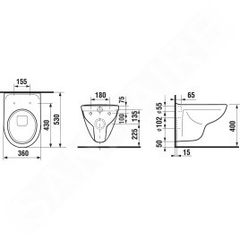 Jika Lyra plus - Cuvette suspendue, blanc H8233800000001