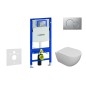 Geberit Duofix - Set de bâti-support, cuvette Oudee et abattant softclose, plaque de déclenchement Sigma01, chrome mat laqué Geberit Duofix - Set de bâti-support, cuvette Oudee et abattant softclose, plaque de déclenchement Sigma01, chrome mat laqué