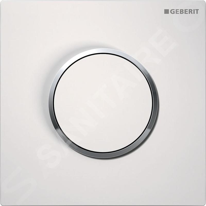 Geberit Systèmes de chasse d’eau - Commande pneumatique pour urinoir, type 10, blanc / chrome 116.015.KJ.1