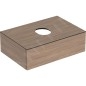 Geberit VariForm - Meuble pour lavabo, 750x510x235 mm, 1 tiroir, bouchon anti-odeurs, chêne 501.163.00.1