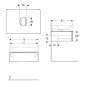 Geberit VariForm - Meuble pour lavabo, 750x510x235 mm, 1 tiroir, bouchon anti-odeurs, chêne 501.163.00.1