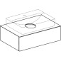 Geberit VariForm - Meuble pour lavabo, 750x510x235 mm, 1 tiroir, bouchon anti-odeurs, chêne 501.163.00.1