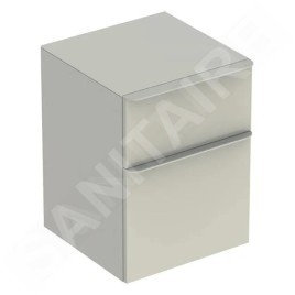 Geberit Smyle Square - Meuble latéral, 2 tiroirs, sable gris 500.357.JL.1