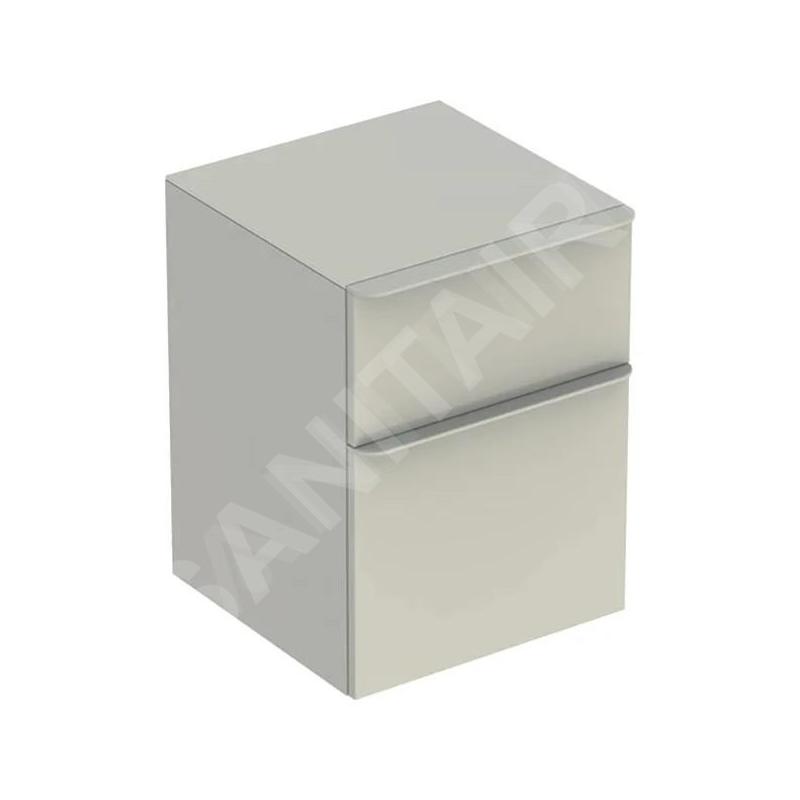 Geberit Smyle Square - Meuble latéral, 2 tiroirs, sable gris 500.357.JL.1