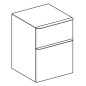 Geberit Smyle Square - Meuble latéral, 2 tiroirs, sable gris 500.357.JL.1