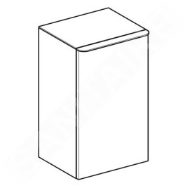 Geberit Smyle Square - Meuble latéral, charnières à gauche, lave 500.360.JK.1