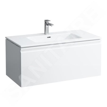 Laufen Pro S - Meuble avec lavabo, 1000x500x460 mm, 1 tiroirs, blanc brillant H8609664751041