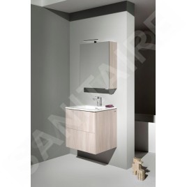 Laufen Pro S - Meuble avec lavabo, 600x610x500 mm, 2 tiroirs, orme clair H8649602621041