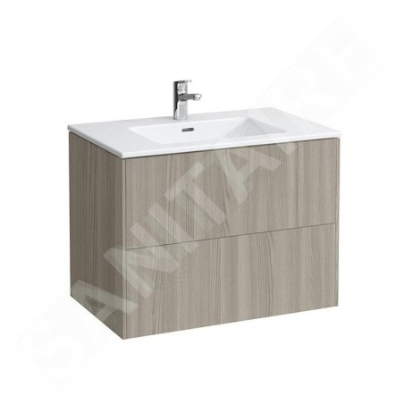 Laufen Pro S - Meuble avec lavabo, 800x610x500 mm, 2 tiroirs, orme clair H8649612621041
