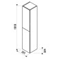 Jika Mio - Armoire haute 1618x321x324 mm, 2 portes G/D, blanc H43J7122305001