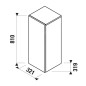 Jika Mio - Armoire latérale 810x321x319 mm, 1 porte G/D, frêne H43J7111303421