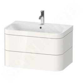 Duravit Happy D.2 Plus - Meuble avec lavabo 480x775x490 mm, 2 tiroirs, blanc brillant HP4637O2222