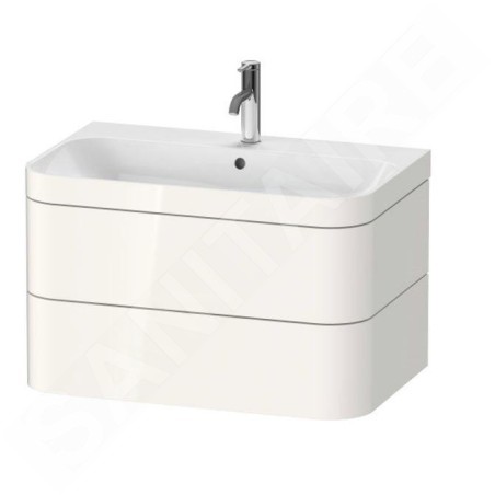 Duravit Happy D.2 Plus - Meuble avec lavabo 480x775x490 mm, 2 tiroirs, blanc brillant HP4637O2222