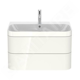 Duravit Happy D.2 Plus - Meuble avec lavabo 480x775x490 mm, 2 tiroirs, blanc brillant HP4637O2222