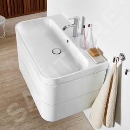 Duravit Happy D.2 Plus - Meuble avec lavabo 480x775x490 mm, 2 tiroirs, blanc brillant HP4637O2222