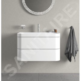 Duravit Happy D.2 Plus - Meuble avec lavabo 480x775x490 mm, 2 tiroirs, blanc brillant HP4637O2222