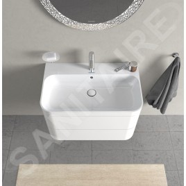 Duravit Happy D.2 Plus - Meuble avec lavabo 480x775x490 mm, 2 tiroirs, blanc brillant HP4637O2222