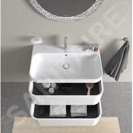 Duravit Happy D.2 Plus - Meuble avec lavabo 480x775x490 mm, 2 tiroirs, blanc brillant HP4637O2222