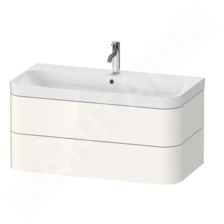 Duravit Happy D.2 Plus - Meuble avec lavabo 480x975x490 mm, 2 tiroirs, blanc brillant HP4348O2222