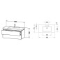 Duravit L-Cube - Meuble avec lavabo 500x1000x480 mm, 2 tiroirs, blanc brillant LC6928O2222 Duravit L-Cube - Meuble avec lavabo 500x1000x480 mm, 2 tiroirs, blanc brillant LC6928O2222