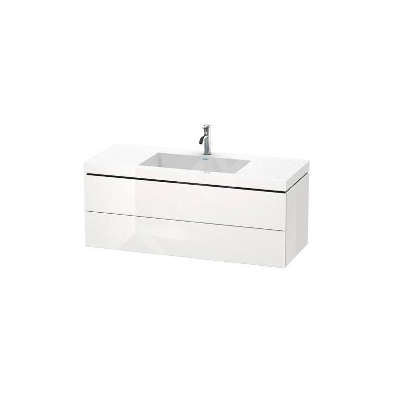 Duravit L-Cube - Meuble avec lavabo 500x1200x480 mm, 2 tiroirs, blanc brillant LC6929O2222 Duravit L-Cube - Meuble avec lavabo 500x1200x480 mm, 2 tiroirs, blanc brillant LC6929O2222
