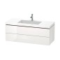 Duravit L-Cube - Meuble avec lavabo 500x1200x480 mm, 2 tiroirs, blanc brillant LC6929O2222 Duravit L-Cube - Meuble avec lavabo 500x1200x480 mm, 2 tiroirs, blanc brillant LC6929O2222