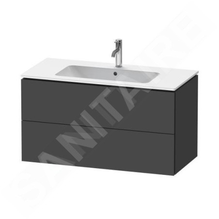 Duravit L-Cube - Meuble sous lavabo 550x1020x481 mm, 2 tiroirs, graphite mat LC624204949