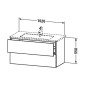 Duravit L-Cube - Meuble sous lavabo 550x1020x481 mm, 2 tiroirs, graphite mat LC624204949 Duravit L-Cube - Meuble sous lavabo 550x1020x481 mm, 2 tiroirs, graphite mat LC624204949