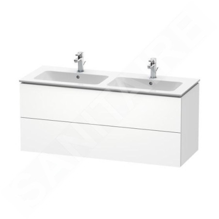 Duravit L-Cube - Meuble sous lavabo 550x1290x481 mm, 2 tiroirs, blanc mat LC625801818