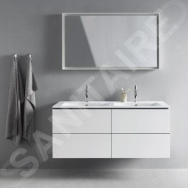 Duravit L-Cube - Meuble sous lavabo 550x1290x481 mm, 4 tiroirs, blanc mat LC625901818