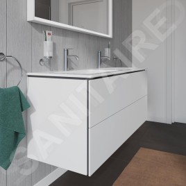 Duravit L-Cube - Meuble sous lavabo 550x1290x481 mm, 4 tiroirs, blanc mat LC625901818