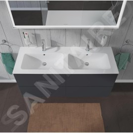 Duravit L-Cube - Meuble sous lavabo 550x1290x481 mm, 4 tiroirs, graphite mat LC625904949