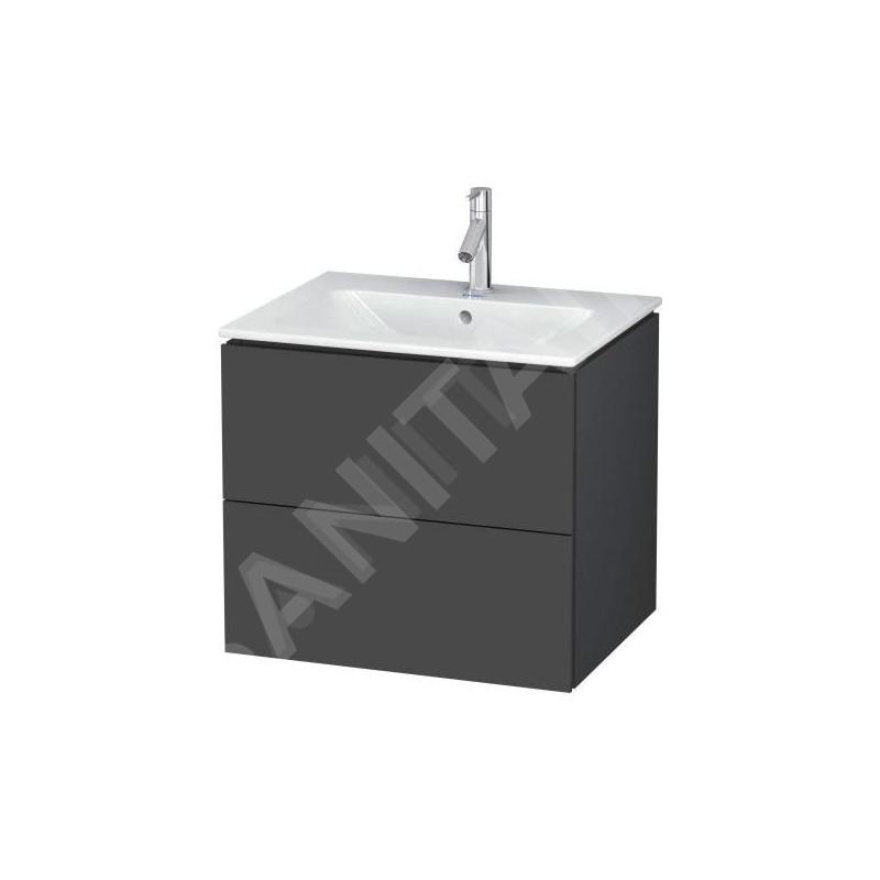 Duravit L-Cube - Meuble sous lavabo 550x620x481 mm, 2 tiroirs, graphite mat LC624004949 Duravit L-Cube - Meuble sous lavabo 550x620x481 mm, 2 tiroirs, graphite mat LC624004949