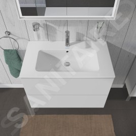 Duravit L-Cube - Meuble sous lavabo 550x820x481 mm, 2 tiroirs, blanc mat LC624101818