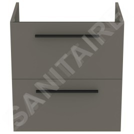 Ideal Standard i.Life A - Meuble sous lavabo, 600x440x630 mm, 2 tiroirs, quartz gris mat T5255NG