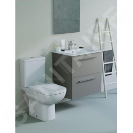 Ideal Standard i.Life A - Meuble sous lavabo, 600x440x630 mm, 2 tiroirs, quartz gris mat T5255NG