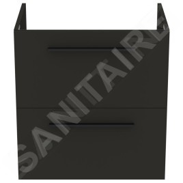 Ideal Standard i.Life A - Meuble sous lavabo, 600x440x630 mm, 2 tiroirs, gris mat carbon T5255NV